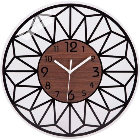 Horloge Murale Bois Acrylique 30cm Horloge Murale Silencieuse sans Tic-Tac Salon Chambre Cuisine Bureau Grande Pendule Murale (1/5)
