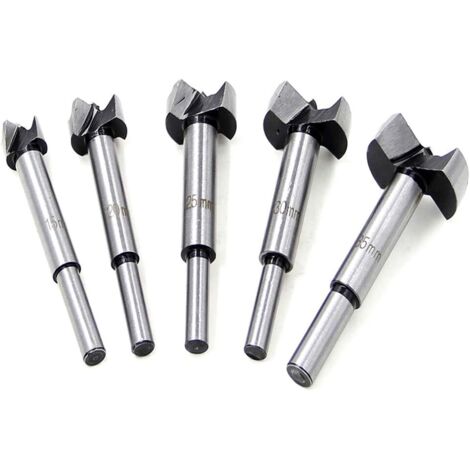 Foret Set 15-35mm 5pcs, Foret en Bois De Carbure Haute Vitesse en Acier Aile Plate Trou De Forage Charnière Carbure Cémenté Carbone Foret Contre-Perforé avec Blister Pack (1/4)