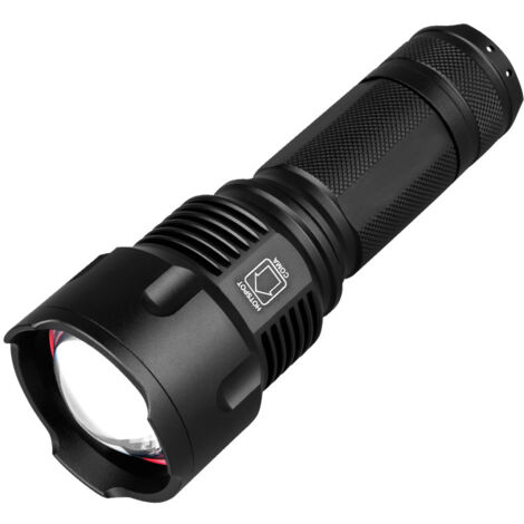 50 lampe de poche forte lumière lampe de poche rechargeable longue portée maison zoom extérieur projecteur pêche lumière (1/5)