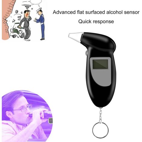Testeur d'alcoolémie numérique, analyseur d'haleine, détecteur professionnel, affichage LCD Portable, haute précision (1/5)