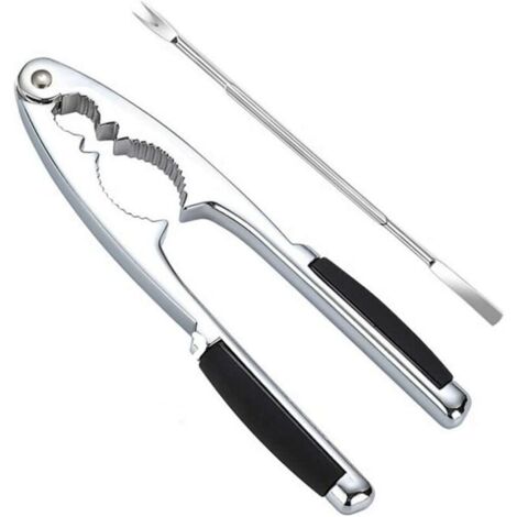 Casse Noix , Antidérapant Décapsuleur avec Poignées en Caoutchouc , Ouvre Noix Casse Noisette de 17 cm d'épaisseur pour Fruits de Mer Coquille de Homard Crabe Noisette Noyer (1/5)