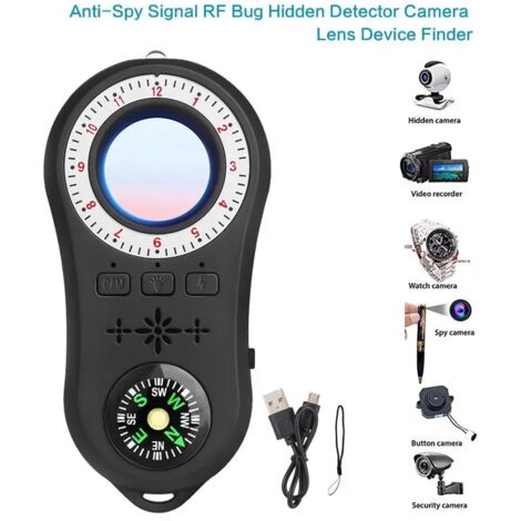 Mini appareil de caméra sans fil multifonction Portable Mini détecteur de caméras LED Anti-Candid IR Scanner Produits de sécurité (1/5)