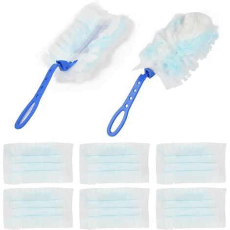 Lot de 2 plumeaux à main pratiques en microfibre avec 20 recharges de plumeau, petit nettoyeur de poussière (1/5)