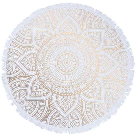 Serviette de plage ronde à séchage rapide, serviette de plage Mandala modèle abstrait, tapis de yoga, serviette de douche, serviette de bain (1/5)