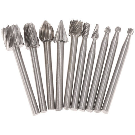10pcs 1/8" 3mm Tige HSS Routeur Bits Fraisage Gravure Sur Bois Pour Outil Rotatif Embouts de Fraisage Routage Pour Bricolage Menuiserie Gravure (1/5)
