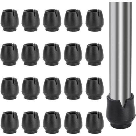 Protège-jambes de chaise Capuchons de jambe de chaise en caoutchouc Protège-pieds de table ronde Noir Anti-Slip Chair Caps 32pcs 12-16mm (1/5)