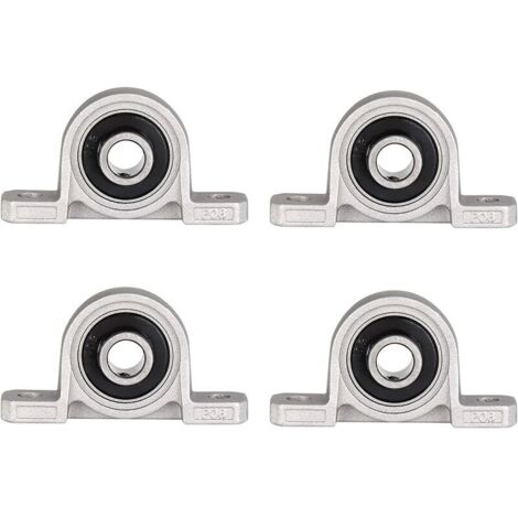 4 Pcs Roulements Bloc, 10mm Roulements à Billes, Paliers a Semelle, Roulements de Bloc d'oreiller, Bride Alésage Auto Support Monté Auto Régler (1/5)