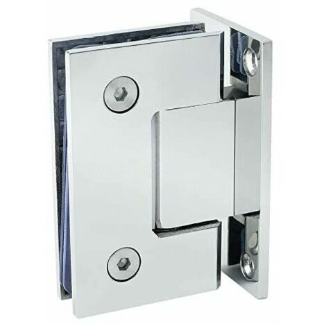 Charnière Charnière de porte en verre sans cadre en acier inoxydable Charnière de salle de douche pour porte en verre bidirectionnelle(pince de soudage de 4 mm à 90 degrés 304 lumière)