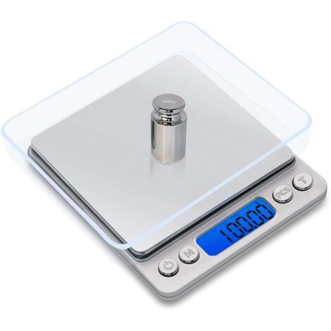 Balance de Bijoux numérique/Balance de Cuisine Steelyard 1.1lb / 500g (0.01g), Balance de Poche Haute précision en Milligramme (1/5)