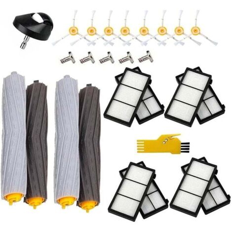 Kit d'accessoires Laimaiou pour iRobot Roomba série 800 900 981 971 966 960 980 985 805 860 870 871 880 890 Pièces de rechange pour aspirateur robot 26 Pack extracteurs et filtre et brosse latérale (1/5)