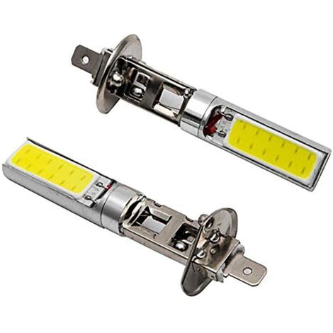 Ampoules de phare H1, feux de jour 2PCS COB LED, feux de brouillard de véhicule, lumière blanche (1/5)