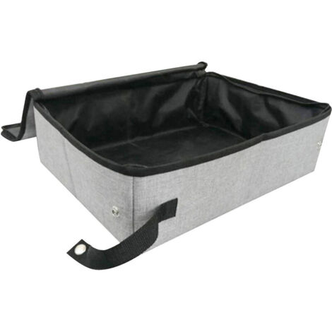Litière pour Chat avec Couvercle en Tissu Oxford, Bassin étanche Pliable Facile à Transporter pour Toilettes pour Chaton, pour Camping en Plein Air Maison(Size:s) (1/5)