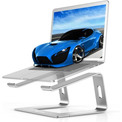 Support pour ordinateur portable, support de refroidissement multi-angle sable, compatible avec 10-15,9", (argent) (1/5)