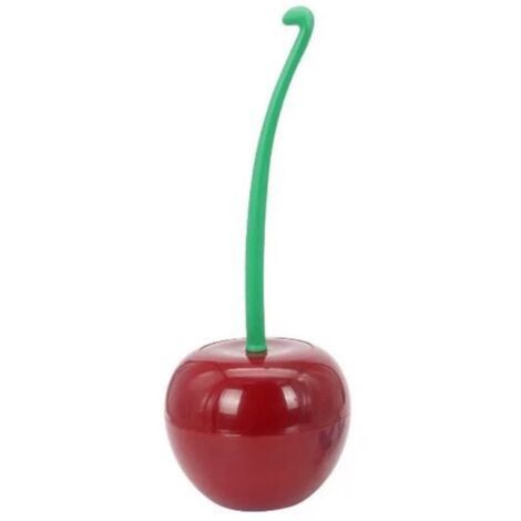 Brosse et Support de Toilette Forme de Cerise Outil de Nettoyage de Salle de Bain Décoratif