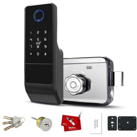 Tuya WiFi Intelligent Door Lock Home Appartement Intelligent Lock 5 En 1 Déverrouillage Smartphone Code D'empreintes Digitales Mot De Passe Clés De La Carte Déverrouillage Intelligent Home Anti-vol Se