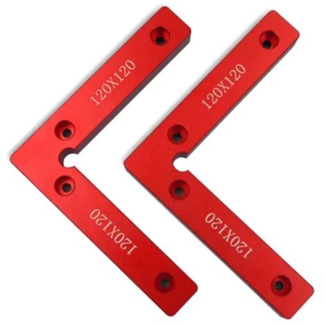 2 pièces aluminium 90 degrés de positionnement de précision L carrés bloc positionnement règle - 120mm (1/4)