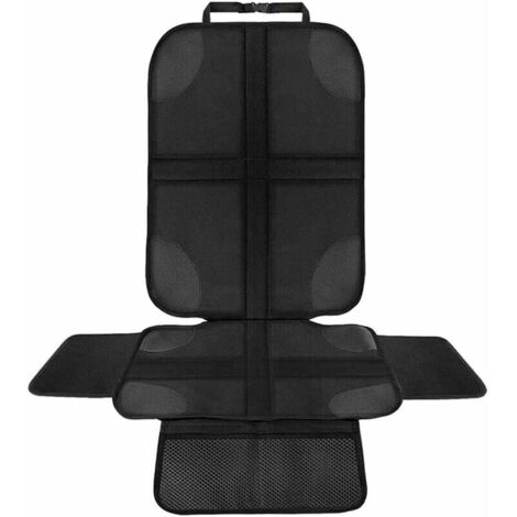 Coussin de siège de voiture, protecteur de siège de voiture avec sac de rangement, housse de siège de voiture confortable (noir 1 pièce) (1/5)