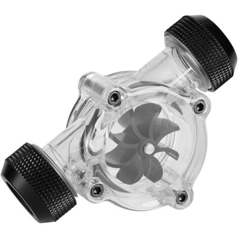 Débitmètre d'eau de Refroidissement, Indicateur de Débit d'eau, Filetage G1 / 4" 8 Roues, pour Ordinateur ou Systèmes de Refroidissement (Noir) (1/5)