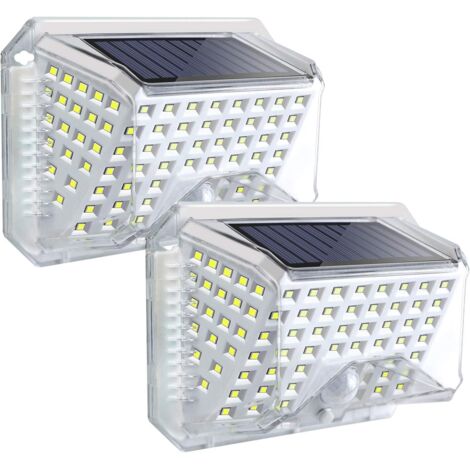 Lampe Solaire Extérieur 270°Angle D'éclairage LED Détecteur de Mouvement Éclairage Lumière Solaire de Jardin Étanche pour Porche Balcon (1/5)