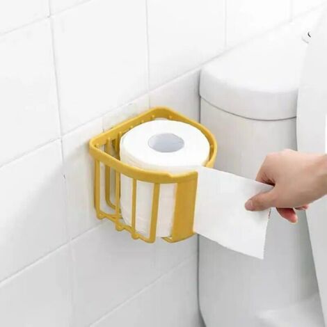 Porte-serviettes en papier mural, boîte à mouchoirs de toilette, étagère perforée gratuite, boîte à mouchoirs en papier (1/5)