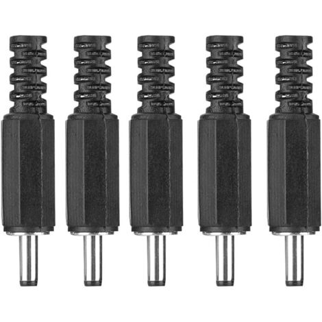 Prise d'alimentation, 5 pièces 1,3 mm x 3,5 mm Prise d'alimentation CC mâle Jack Adaptateur de connecteur coaxial (1/5)