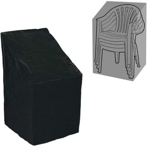 Housse de chaise empilable imperméable en tissu Oxford 210D pour meubles de jardin (1, M : 65 x 65 x 120 (80) cm) (1/5)