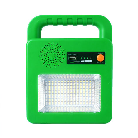 Lumière de secours-lumière de secours solaire 80LED pêche de nuit en plein air lampe de musique Bluetooth chargement USB (1/5)