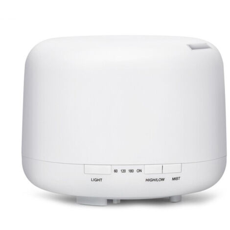 Humidificateur de brume avec veilleuse à 7 couleurs, avec télécommande, diffuseur d'aromathérapie, minuterie 500ml (1/5)