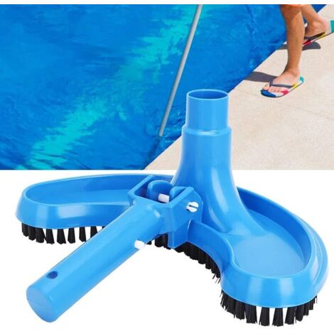 Brosse à tête d'aspiration pour piscine, outil de nettoyage Flexible demi-lune avec tête d'aspiration incurvée (1/5)