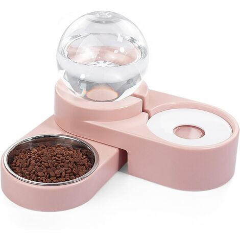 Distributeur d'eau pour chat 1.8L Distributeur d'eau automatique pour chien Distributeur d'eau pour chat Rose (1/5)
