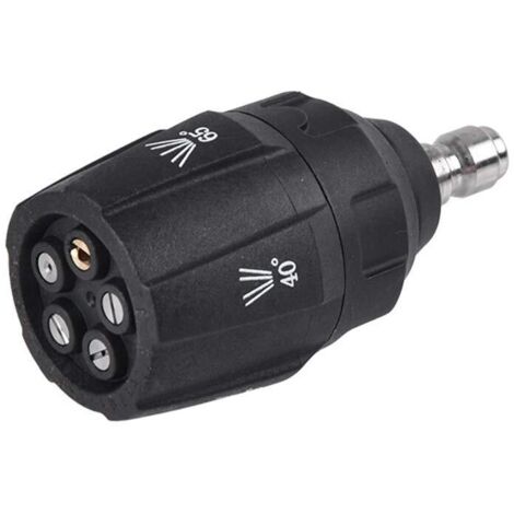 Buse de turbine rotative 3600PSI Buse rotative haute pression Buse de nettoyage haute pression 1/4 pouce Buse à connexion rapide 5 en 1 degrés multiples pour le nettoyage de lave-auto (1/5)