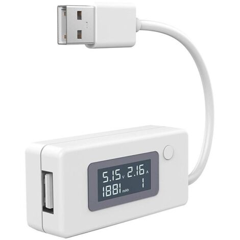Testeur de tension/ampères, écran LCD USB, multimètre, vitesse de Test des câbles, chargeurs, capacité des banques d'alimentation (1/5)
