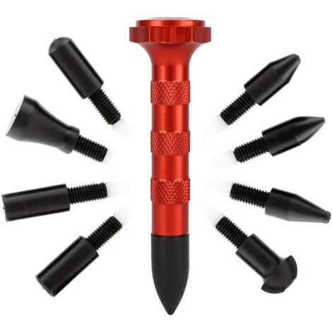 Robinet à enduire Outil Réparation paintless dent Hail Retrait Outils w/9 têtes pour automatique pdr (1/5)