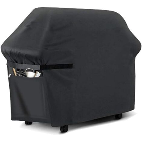 Housse de barbecue, housse de barbecue à gaz, bâche de protection durable 210D Oxford pour barbecue, convient pour Weber, Brinkmann, Char Broil, etc., résistante aux UV, à l'eau et aux déchirures (145 (1/5)