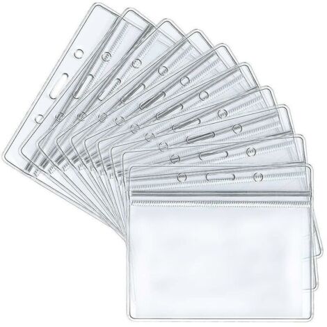 Vicloon Porte-Badges, 30pcs Porte-Cartes en Transparent, Cartes en