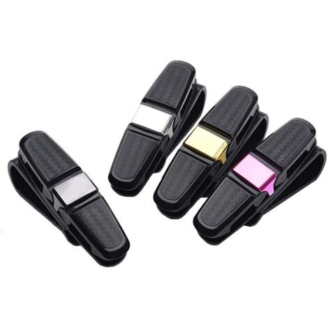 Lot de 4 Porte-Lunettes pour Pare-Soleil de Voiture, Support de Lunettes Voiture, Porte-Lunettes pour Pare-Soleil avec Clip, Clips de Lunettes pour Pare-Soleil de Voiture, Clip Pare-Soleil de Voiture (1/5)