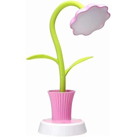 Lampe de Table Tournesols Lampe de Bureau avec Porte-Stylo 2 en 1 USB Rechargeable (1/4)