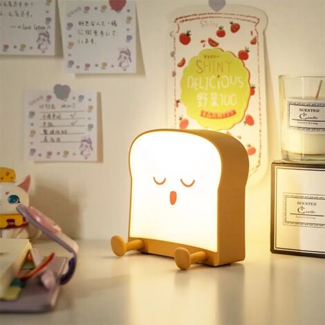 Oreiller En Peluche Toast Pain Grillé - Jouet Mignon Dessin Animé 25cm - Cadeau Réconfortant Pour Enfants Et Adultes