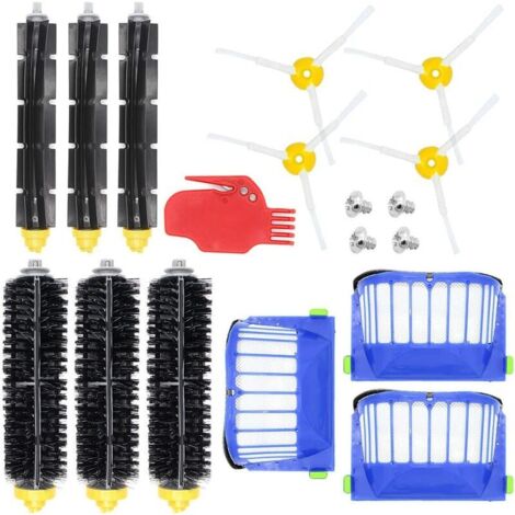 Accessoire pour iRobot Roomba Série 600 Kit d'entretien avec Brosses & Filtres pour 600 605 610 615 616 620 621 625 630 631 632 650 651 660 670 680 691 696 (1/5)