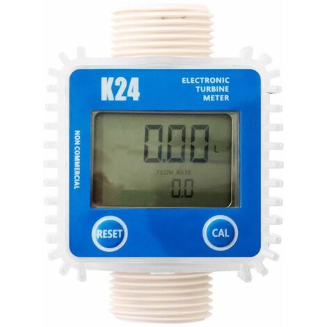 1 pc K24 Turbine Digital Diesel Oil Carburant Débitmètre Jauge Pour Produits Chimiques Eau Liquide (1/5)