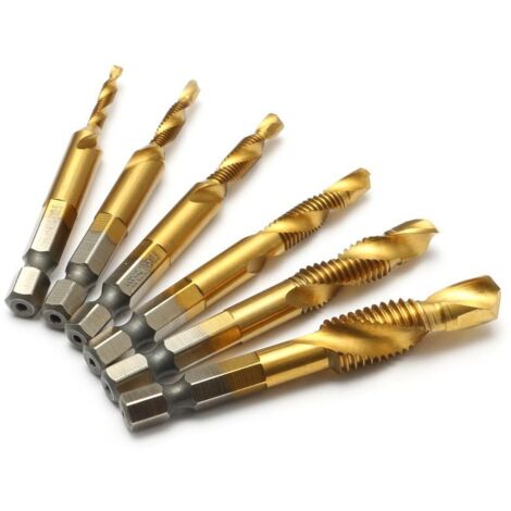 6pcs HSS Foret acier à haute vitesse 6542 métrique titane hexagone forage Shank (1/5)