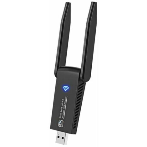 Carte réseau sans fil 1200m double fréquence ordinateur sans pilote récepteur wifi usb 1300Mbps 5G (1/4)
