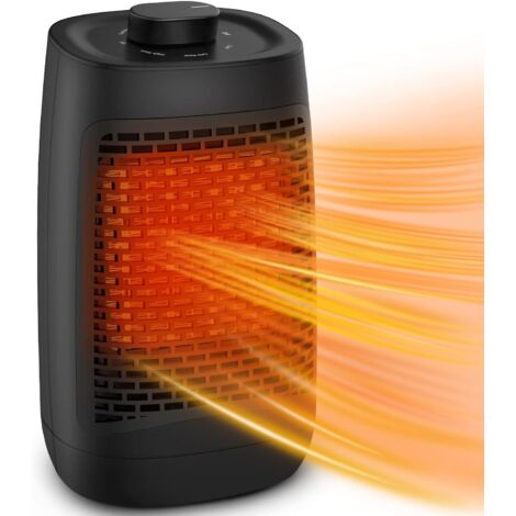 Chauffage Electrique, PTC Radiateur Soufflant Céramique 1200 W 6 Modes de Chauffage à Air Chaud avec Système de Protection Contre la Surchauffe et le Renversement pour la Maison et le Bureau (1/5)