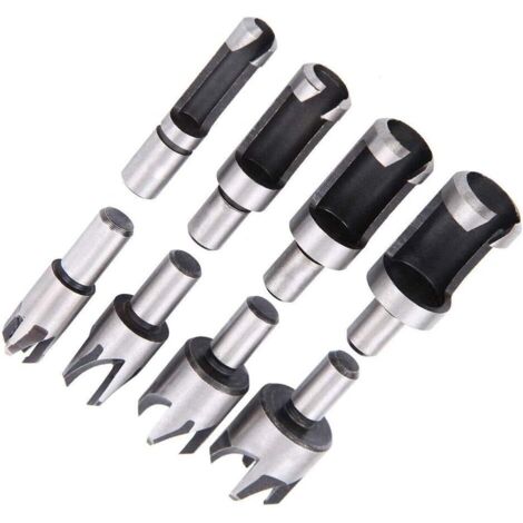8pcs Cork Forets Wood Plug Outil De Coupe En Acier Au Carbone Griffe Cylindre Tenon Mèche Travail Du Bois, 6 Mm 10 Mm 13 Mm 16 Mm (1/5)