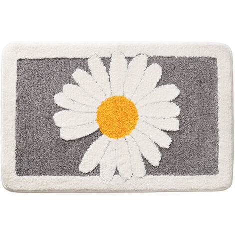 Tapis d'entrée floqué domestique épais tapis anti-dérapant de salle de bain tapis de pied absorbant pour porte de salle de bain (4060CM) (1/5)
