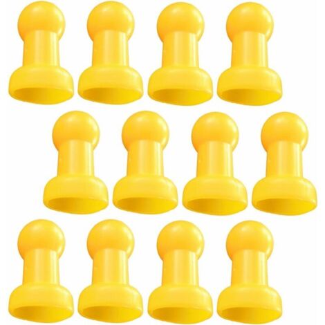 12 x Bouchons de Trampoline Capuchons de Poteau Accessoires de Trampoline 8x5cm Jaune -