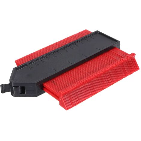 Jauge de profil de duplicateur de contour de forme de verrouillage de 5 pouces Jauge de travail du bois de bord de carreaux de stratifié de carrelage - Red (1/4)
