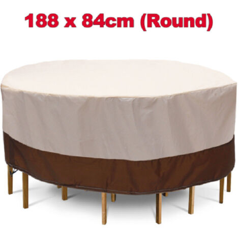 Table ronde couverture étanche chaise banc canapé housse anti-poussière meubles de patio extérieur 18884cm (1/4)