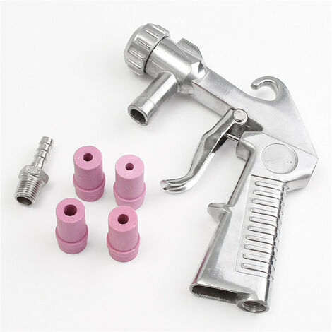 Sableuse Pneumatique, Machine de Sablage Portative,(Argent+rose) (1/5)
