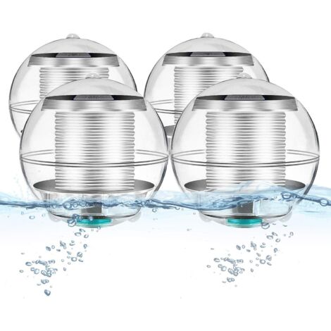 Lampes de Piscine, Solaire Flotteur de Piscine Lumière 7 Couleurs Changement Éclairage pour Plan d'eau led pour le Jardin le Patio la Galerie ou la Piscine (4 PIÈCES) (1/5)